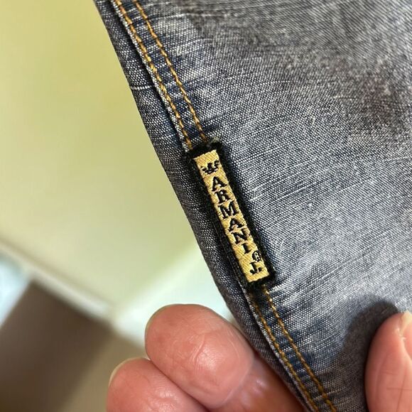 ARMANI Vintage Lightweight Denim Shirt - Picture 5 of 6